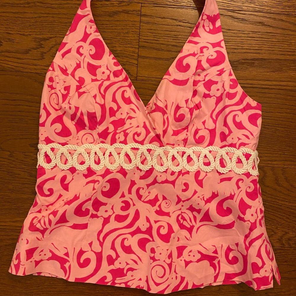 Lilly Pullitizer Pink Halter top